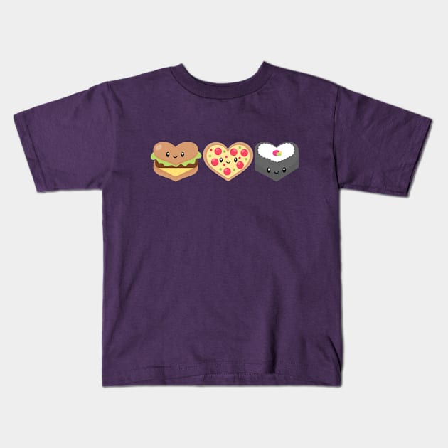 I heart food Kids T-Shirt by JessicaSawyerDesign